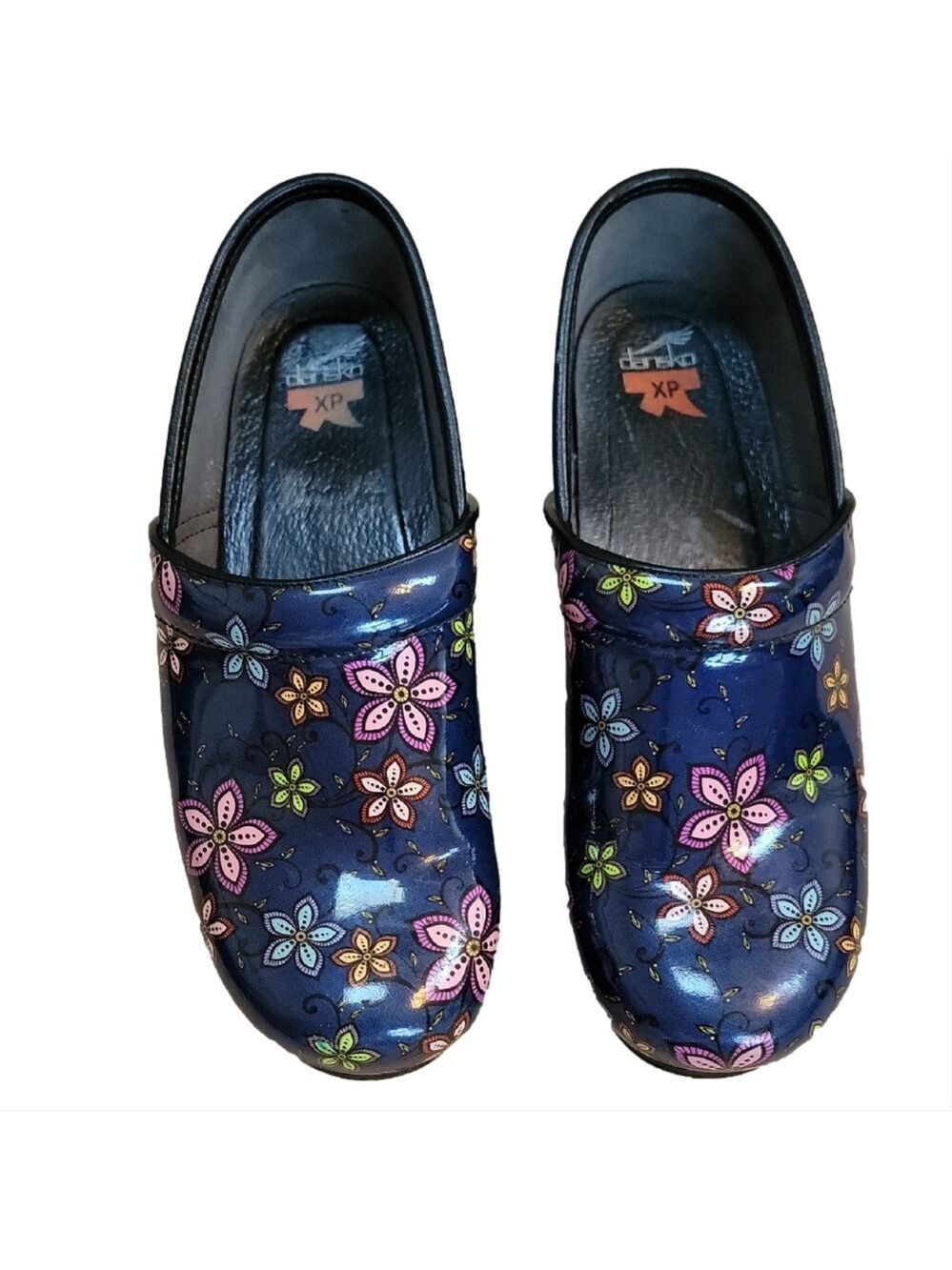 Dansko Navy Floral Clogs Size 42 (11.5 US)